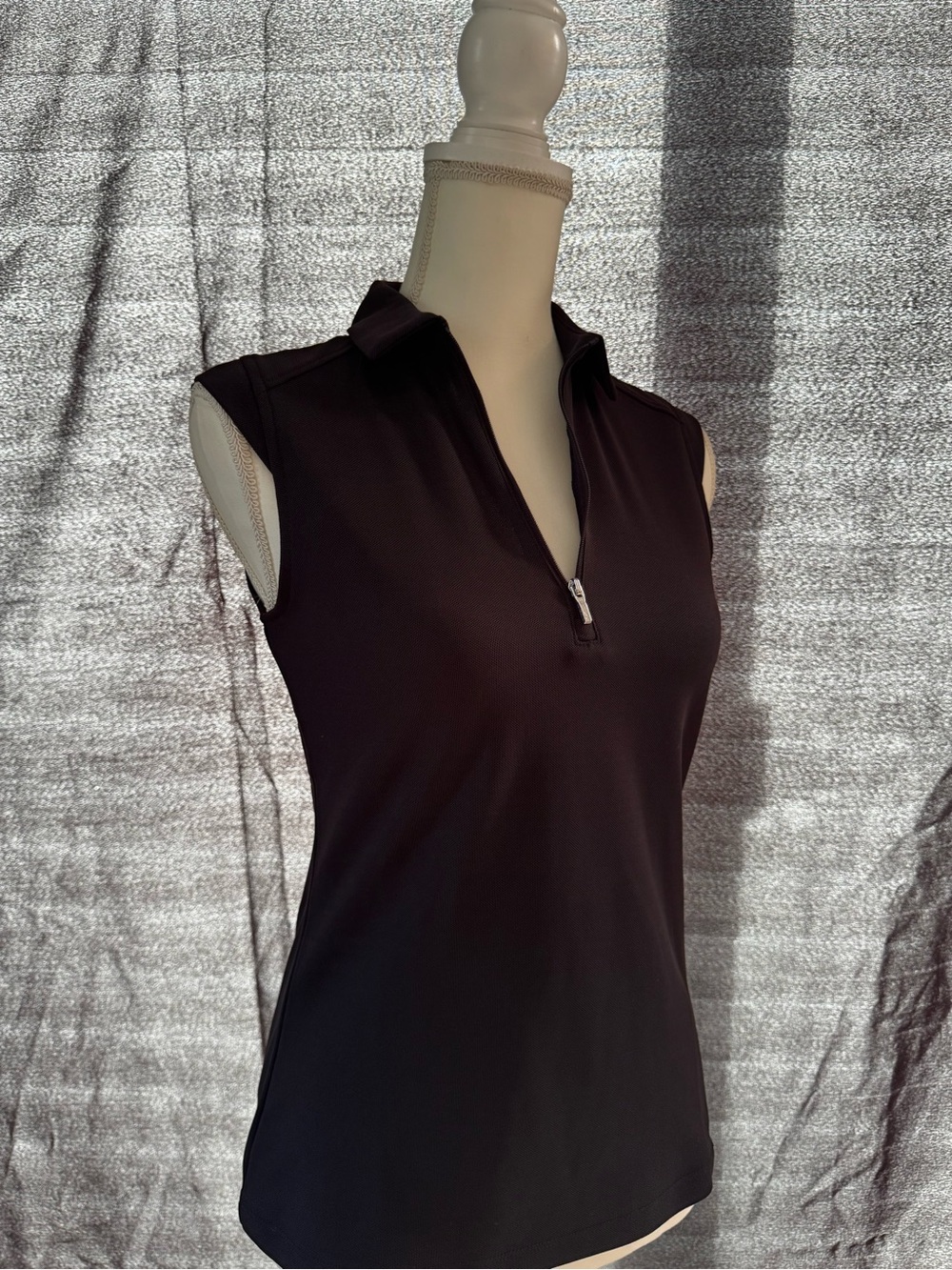 Black Sleeveless Golf Shirt